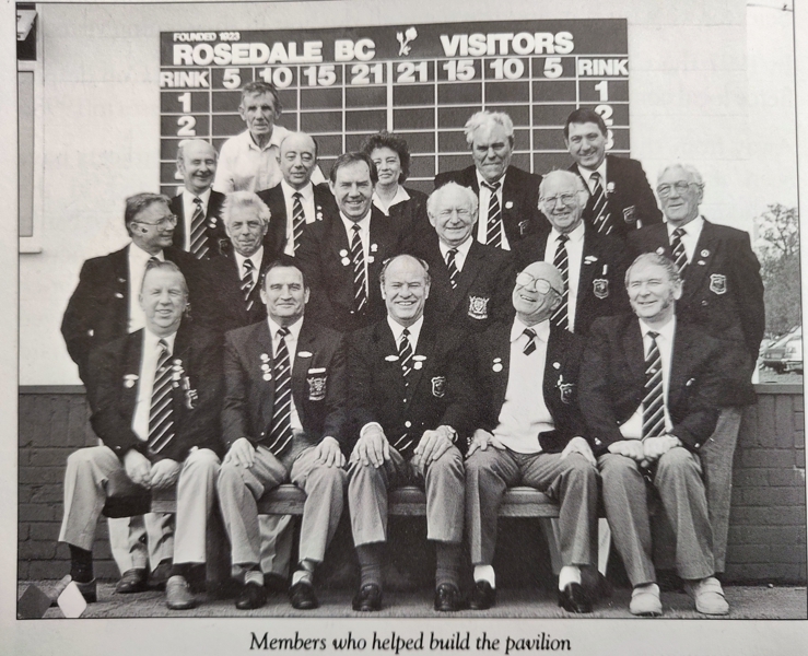 Picture of members who helped build the club pavillion